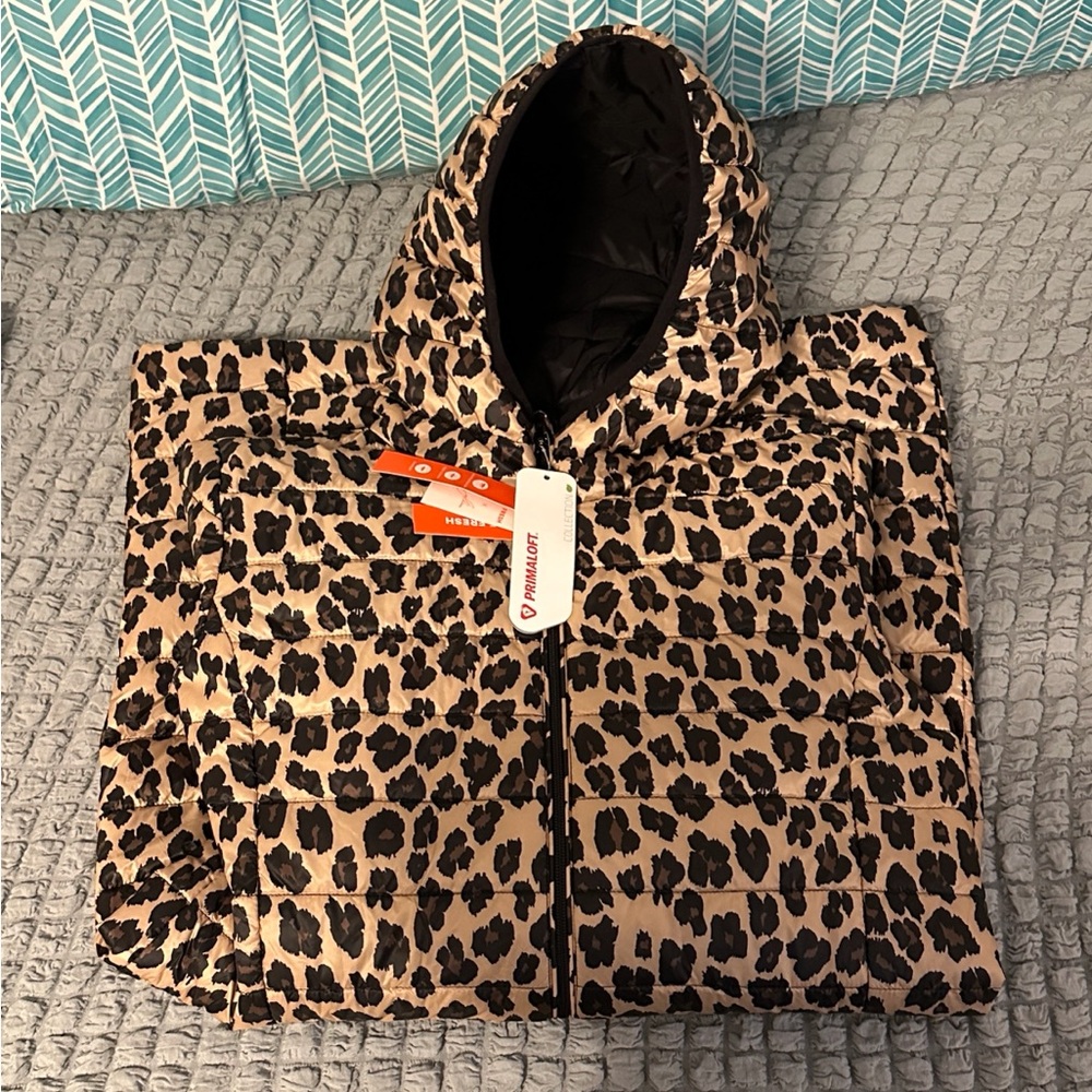 Joe Fresh x Jillian Harris leopard parka in Large